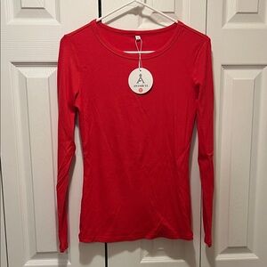 Women's Vibrant Red Long Sleeve Tee